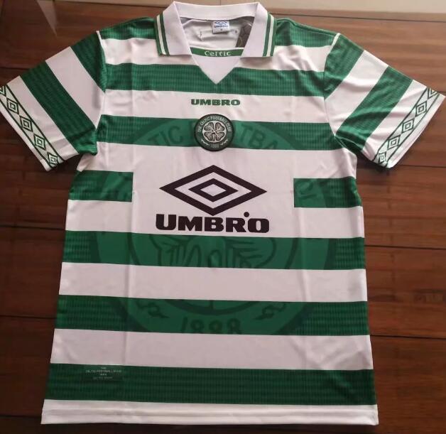 1998 Celtic Retro Home Kit Soccer Jersey